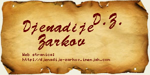 Đenadije Žarkov vizit kartica
